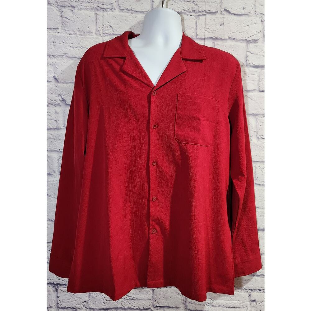 COOFANDY Burgundy Button Down Long Sleeves Shirt Large NWOTS
